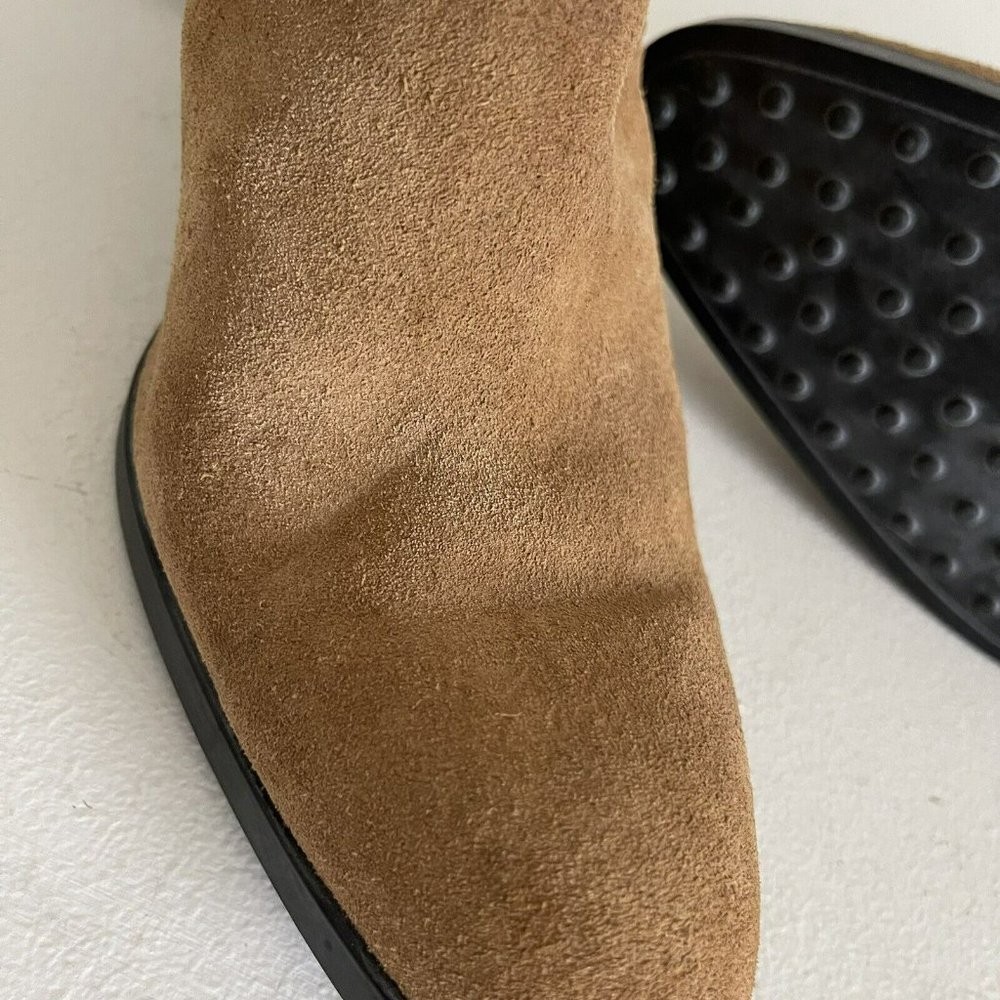 Tod's Suede Boot Bootie Buckle Womens Size 8 N Camel EUC - Picture 14 of 14